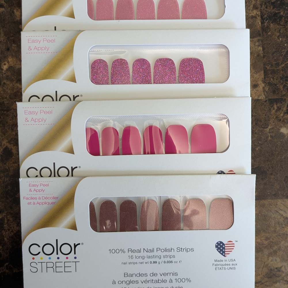 Color Street Pink Nail Polish Strips